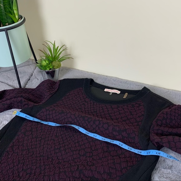 Rebecca Taylor Knit Pullover Sweater with Zipper Details - Wine - Picture 15 of 16